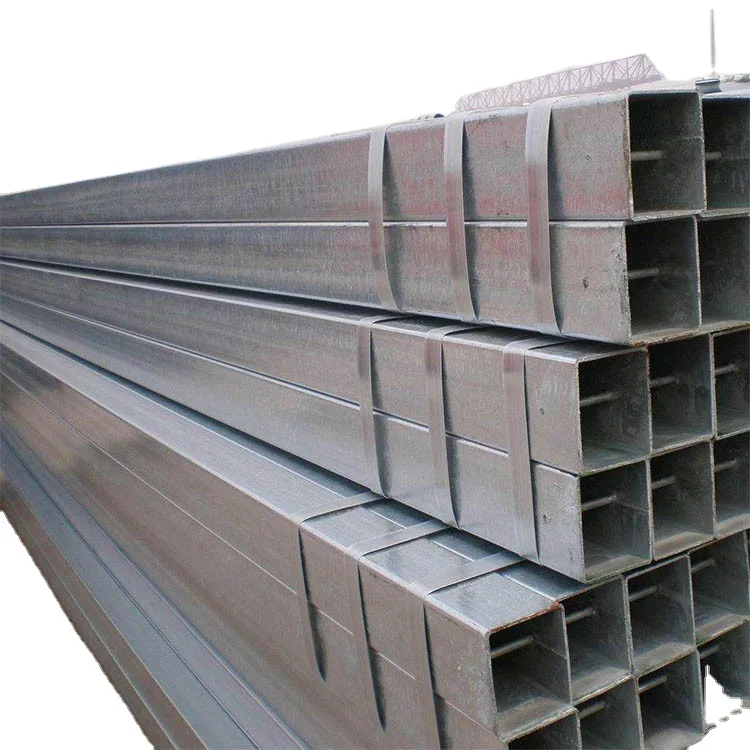 Hollow Steel Square Tube Metal Tube Pipe Factory Galvanized Steel Rectangular Pipe Customized Hot Dipped Hot Rolled Fence Post