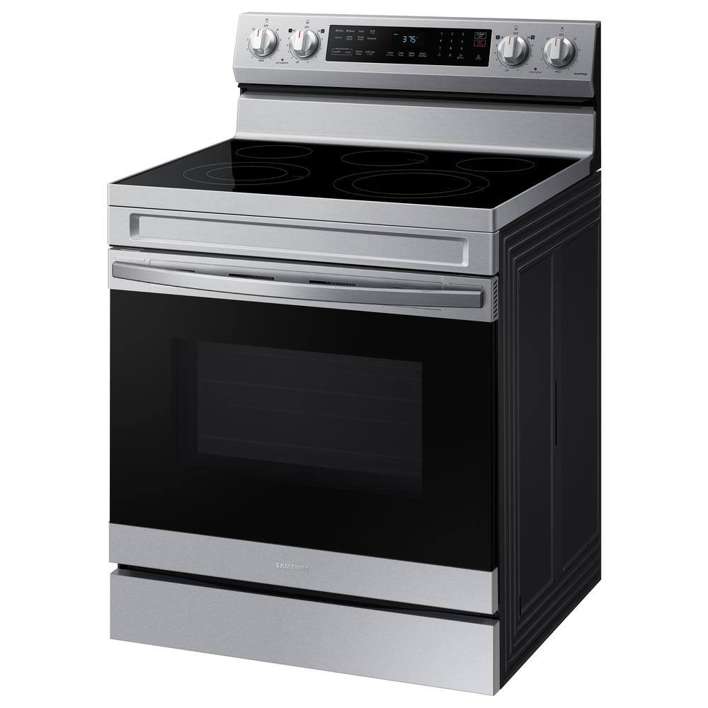  6.3 cu. ft. Smart Wi-Fi Enabled Convection Electric Range with No Preheat AirFry in Stainless Steel NE63A6511SS