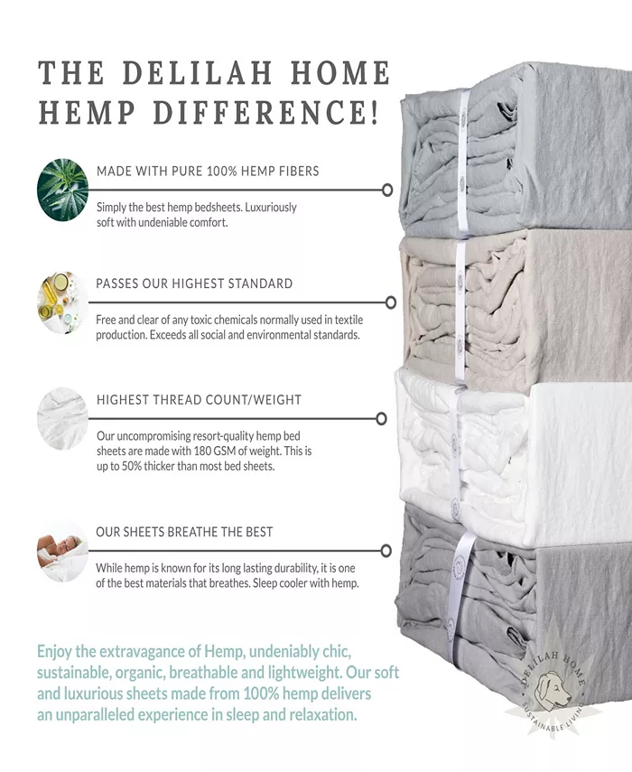 Delilah Home Hemp Sheet Sets