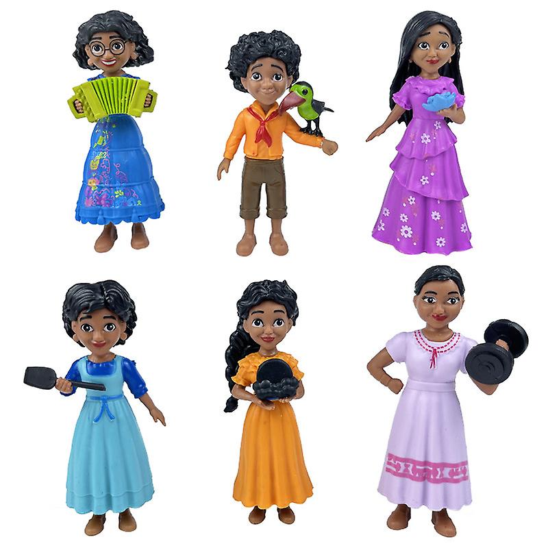 6pcs Encanto Doll Figures Cartoon Encanto Action Figure Set Cake Decoration