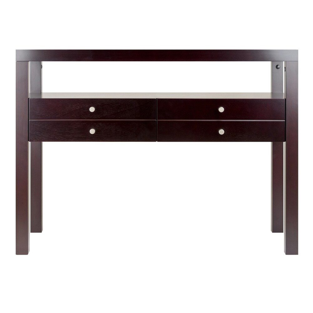 Copenhagen Console Table  Espresso   40.16 x 17.09 x 30.12 inches