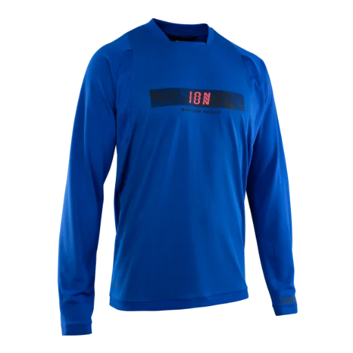 ION Scrub Amp Long Sleeve MTB Jersey - Cobalt Reef - 2022