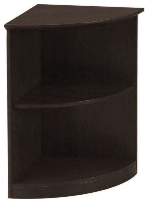 Mayline Medina Bookcase (2 Shelf 0.25   Round) in Mocha   Transitional   Bookcases   by Homesquare  Houzz