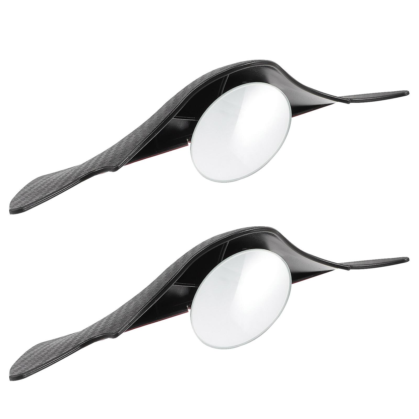 1 Pair Car Rear Mirror Rain Visors Mirror Eyebrow Rain Guards With Convex Mirror