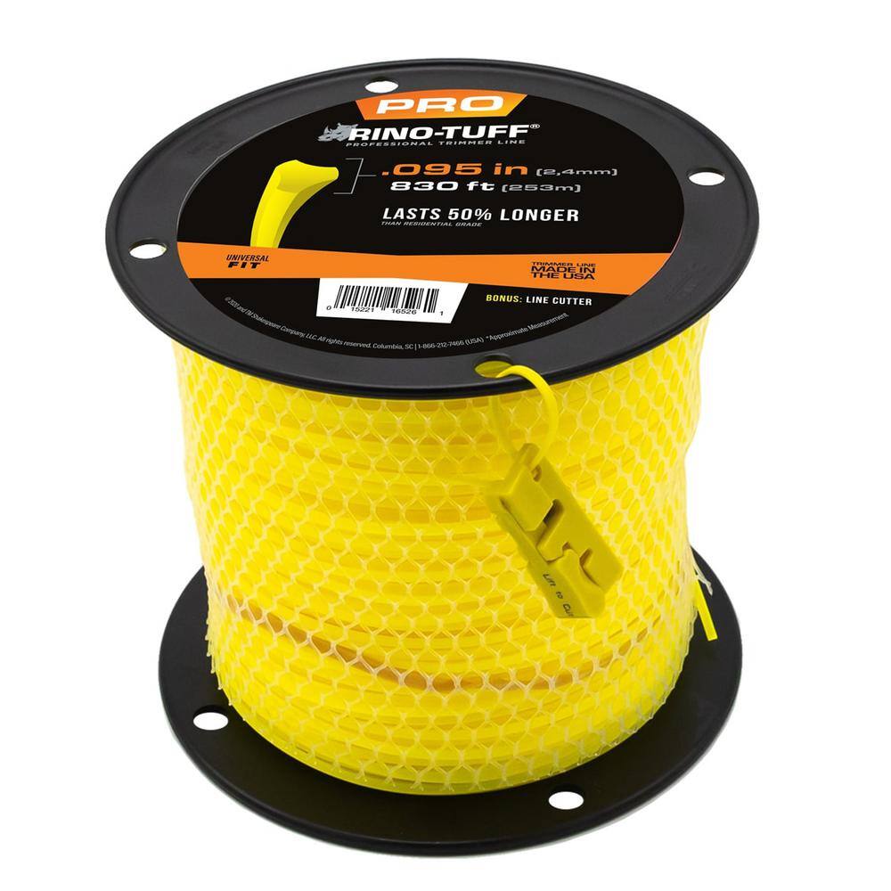 Rino-Tuff Universal Fit .095 in. x 830 ft. Pro Replacement Line for Gas and Select Cordless String Grass TrimmerLawn Edger 16526