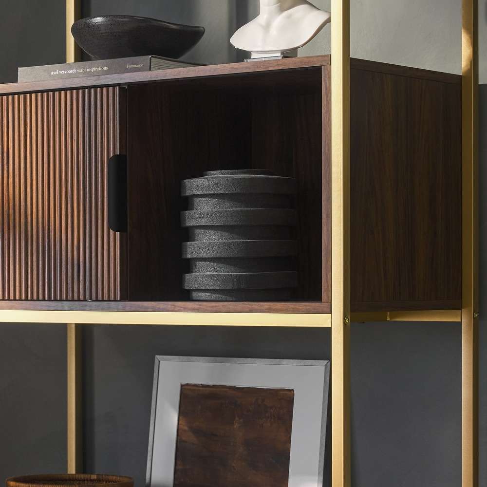 Middlebrook Designs Modern Fluted Door Bookcase