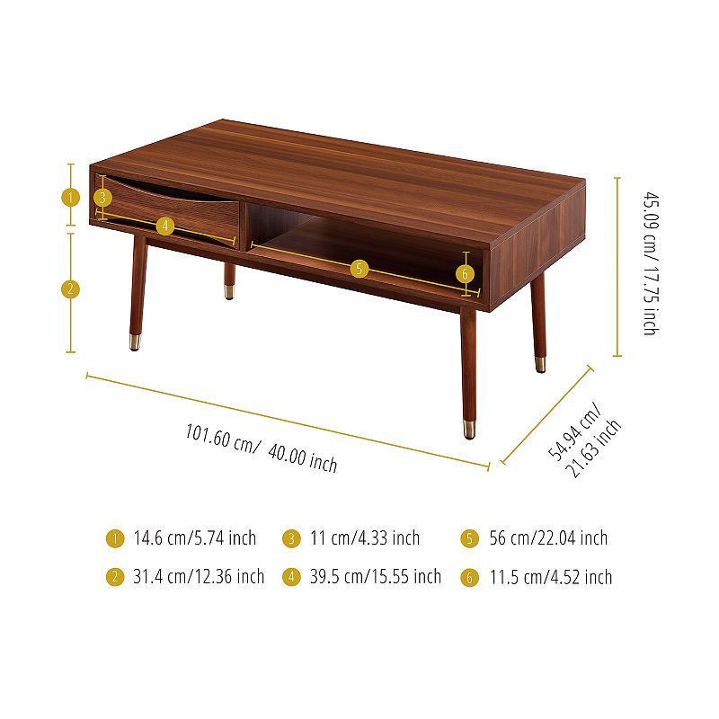 Teamson Home Dawson Coffee Table