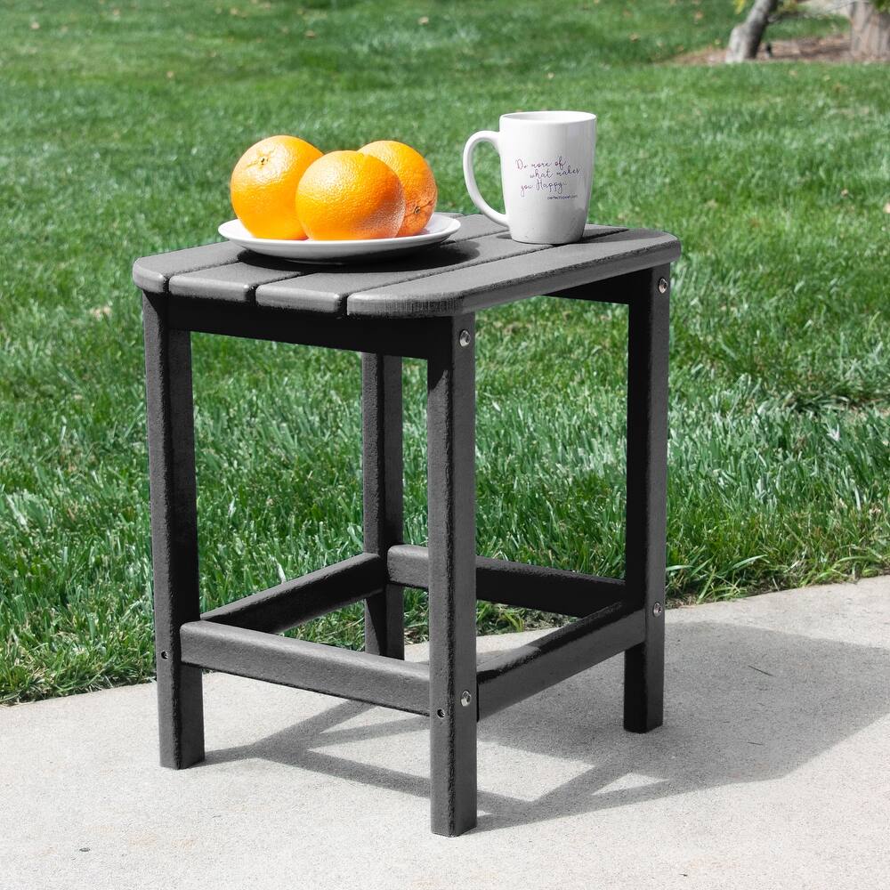 ResinTeak  Weather HDPE Recyclable Plastic Outdoor Side Table  Red