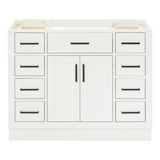 ARIEL Hepburn 42 in. W x 21.5 in. D x 34.5 in. H Bath Vanity Cabinet without Top in White T042S-BC-WHT