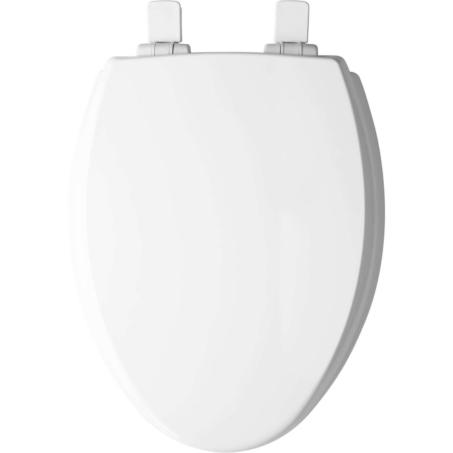 Mayfair by Bemis Kendall Slow Close Elongated White Enameled Wood Toilet Seat