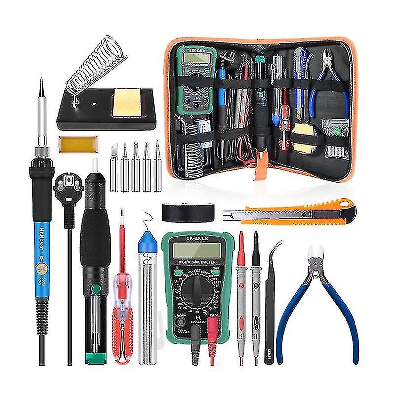 Soldering Iron Kit Electronic 60w Adjustable Temperature Soldering Tool European Standard Soldering Kit