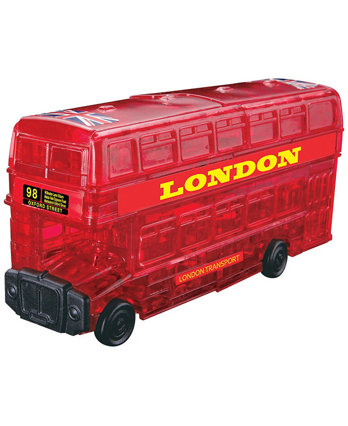 Areyougame 3D Crystal Puzzle - London Bus Red - 53 Piece