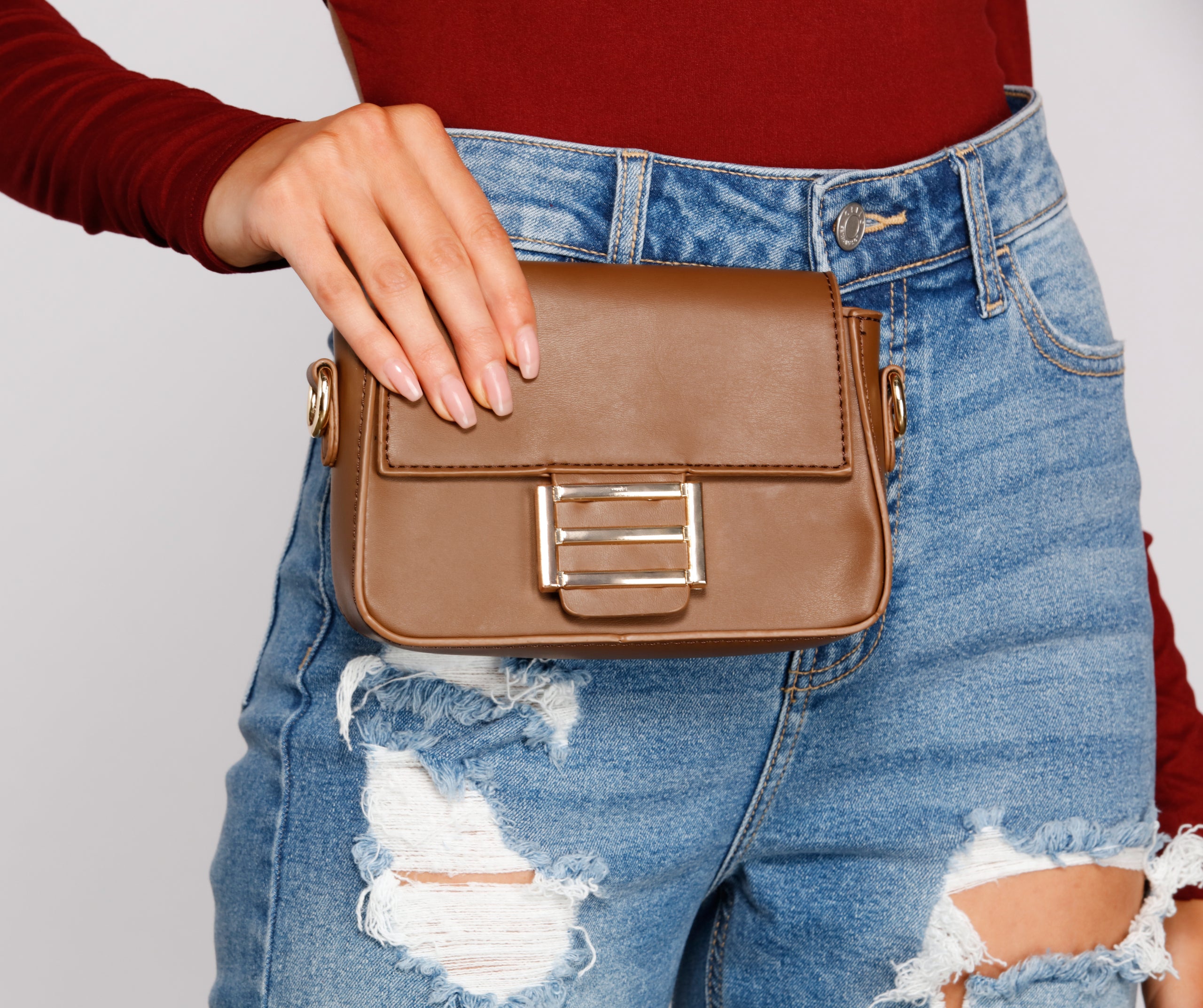 Smooth Talker Faux Leather Crossbody