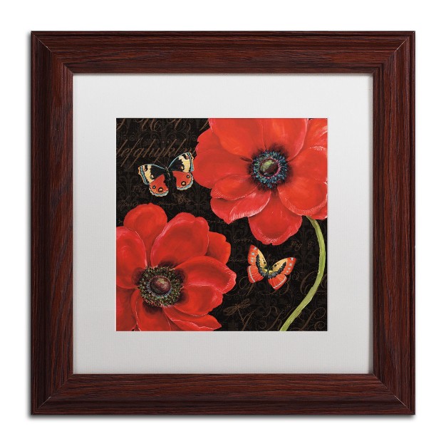 Trademark Fine Art daphne Brissonnet x27 petals And Wings Iii x27 Matted Framed Art