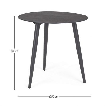 Table d'appoint Ridley anthracite BIZZOTTO : l'élégance italienne