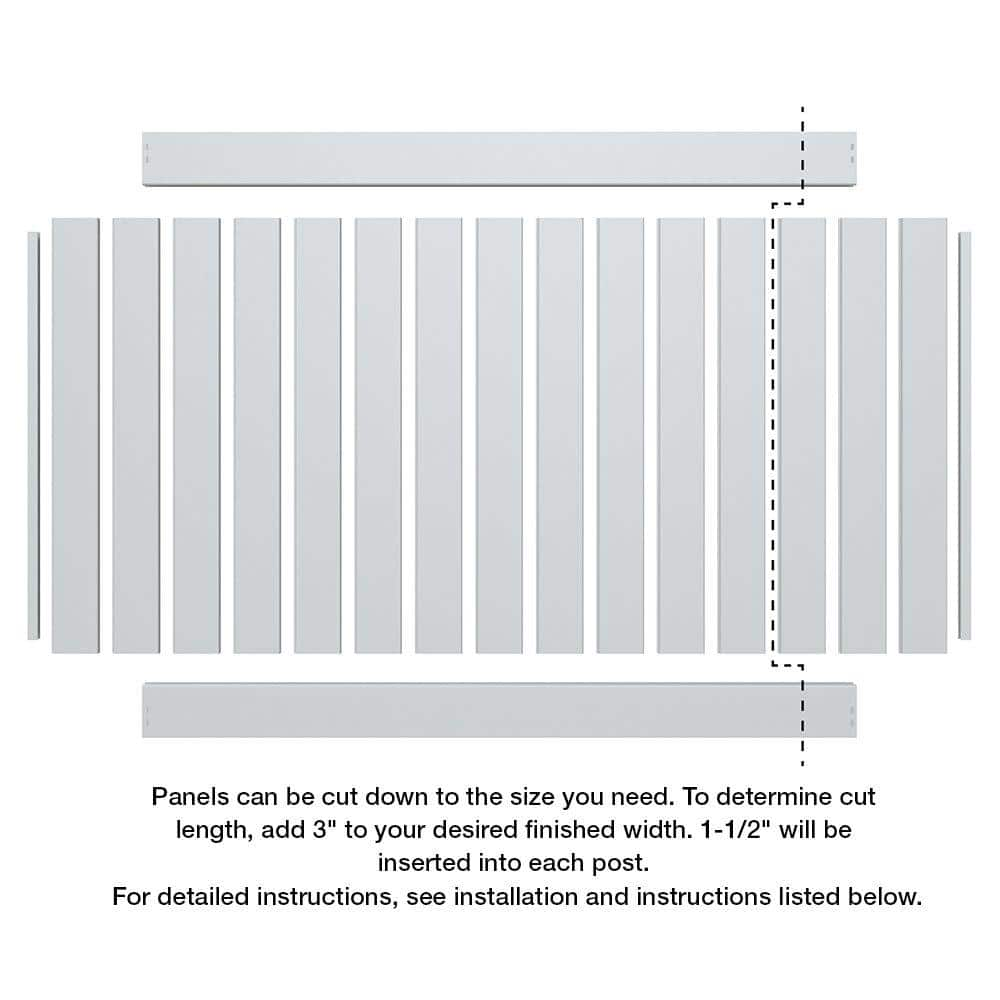 Barrette Outdoor Living Washington 4 ft. H x 6 ft. W Sand Vinyl Un-Assembled Fence Panel 73014716