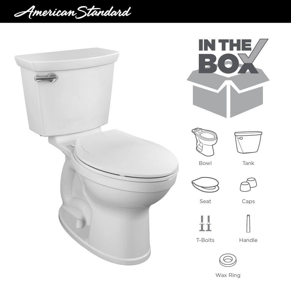 American Standard Champion Tall Height 2-Piece High-Efficiency 1.28 GPF Single Flush Elongated Toilet in White Seat Included 747AA107SC.020