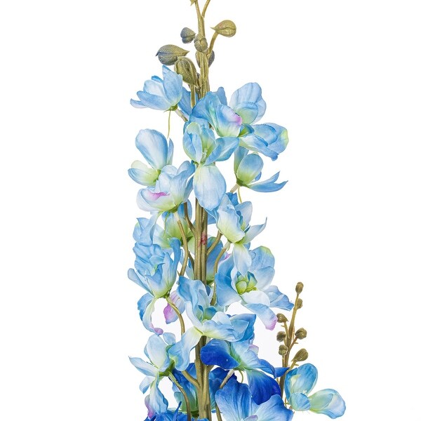 Vickerman 33 Artificial Blue Larkspur Spray. 3 Stems In A Bag.