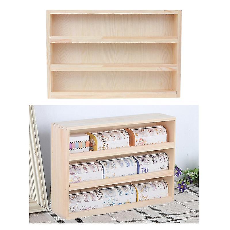 3 Ties Desktop Storage Rack Mini Tabletop Bookcase File Holder Making Tape Storage Display Shelf Do