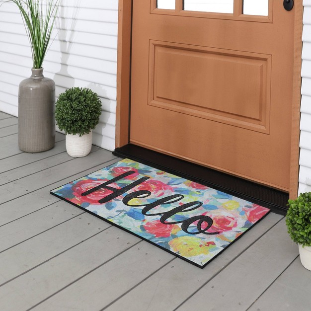 x27 hello x27 Impressionist Doorscapes Doormat Mohawk