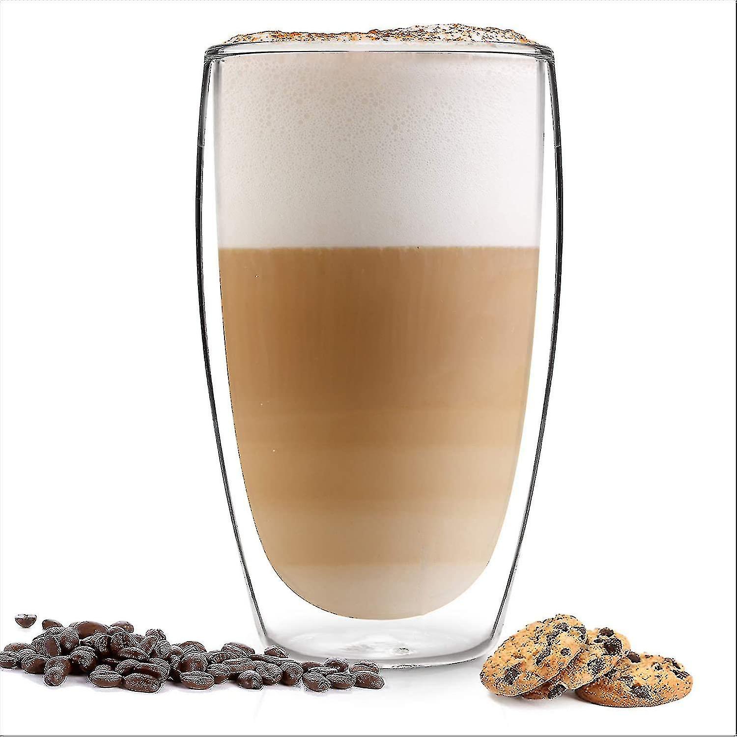 Design Latte Macchiato Glasses (4 X 330ml) - Double-walled Glasses Made Of Borosilicate Glass