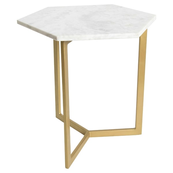 Aurora Home Piers Hexagon Marble Table - 18