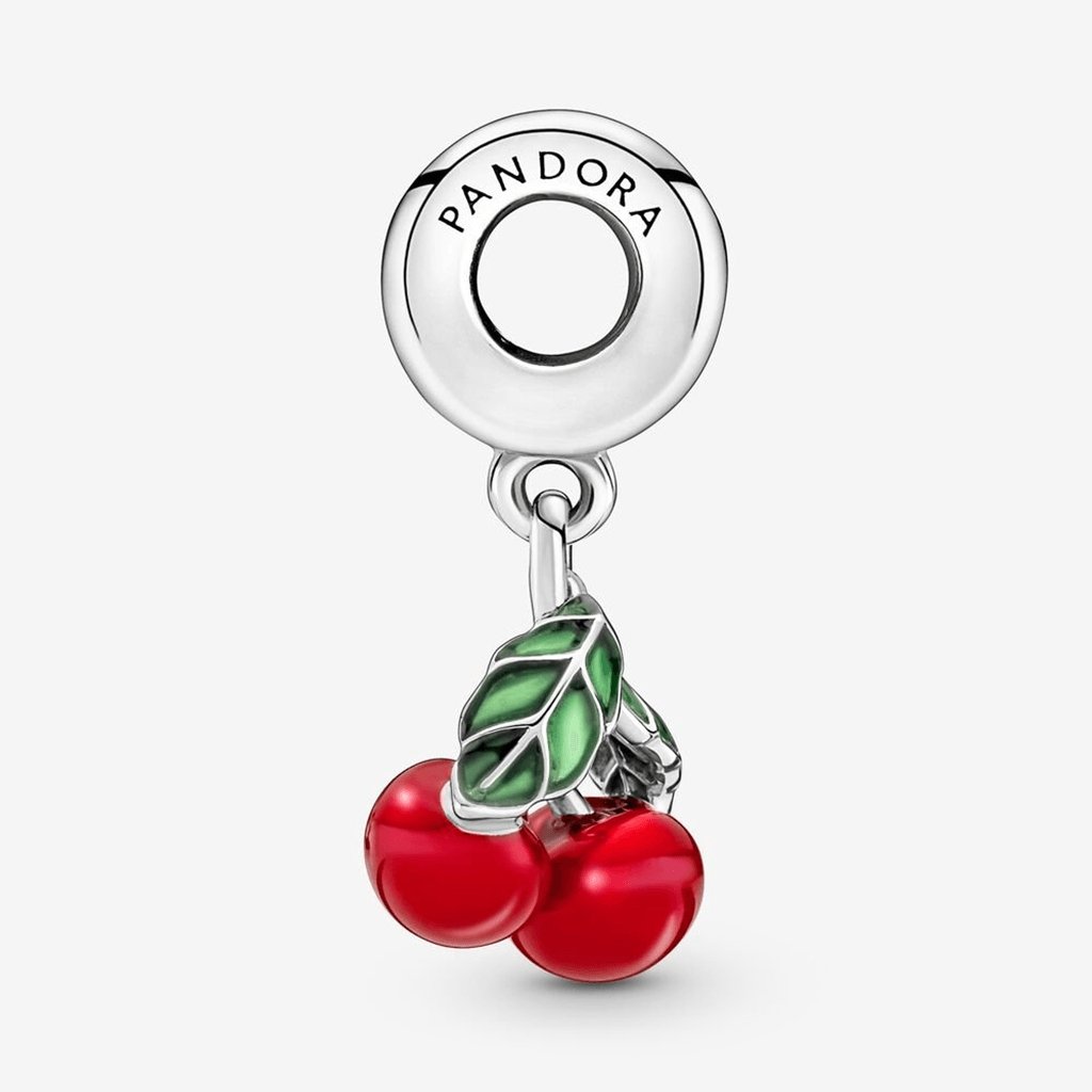 PANDORA  Asymmetrical Cherry Fruit Dangle Charm