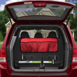 FH Group E-Z Travel Water Resistant 35 in. x 14 in. 4-Pockets Multi-Functional Oxford Car Trunk Organizer DMFH1122RED