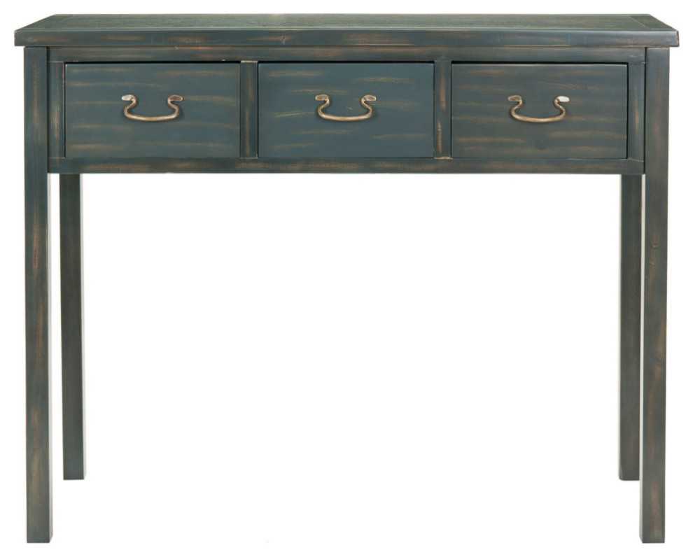 Lou Console With Storage Drawers Dark Teal   Modern   Console Tables   by Virgil Stanis Design  Houzz