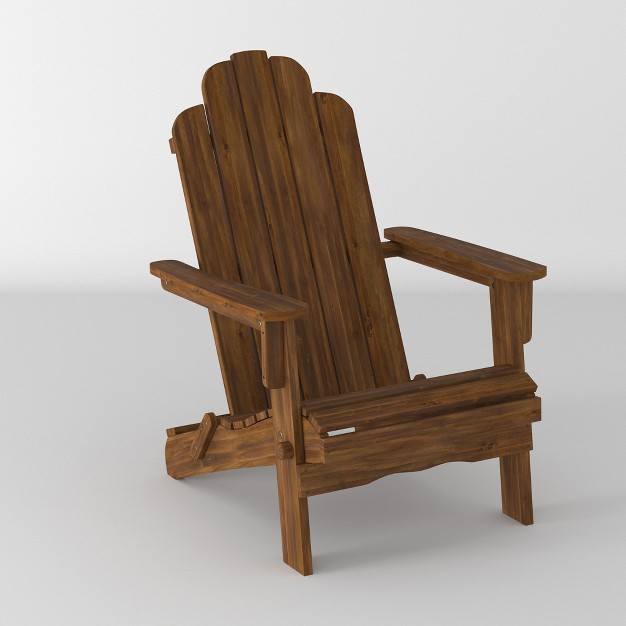 Genovia Transitional Acacia Wood Outdoor Adirondack Chair Saracina Home