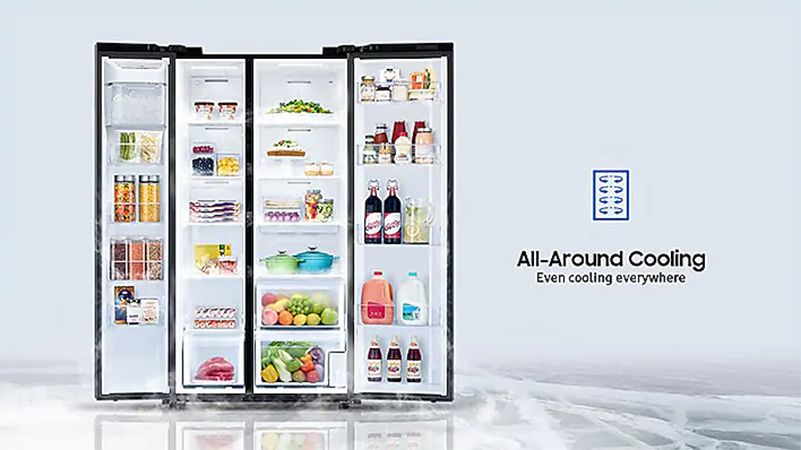  ADA 28 Cu. Ft. Fingerprint Resistant Stainless Steel Smart Side-By-Side Refrigerator With Large Capacity