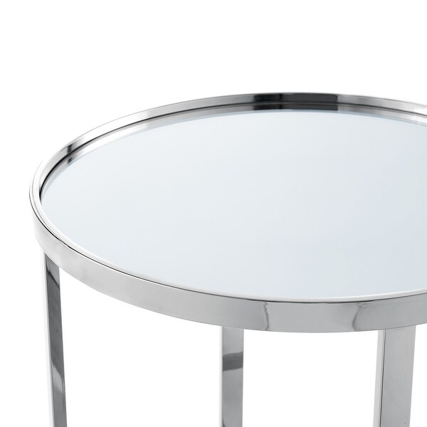 Maxen Mirrored Top End Table