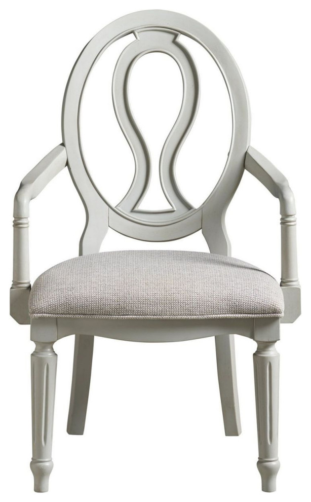 Universal Furniture Summer Hill Pierced  Arm Chair   Set of 2  Grey   French Country   Dining Chairs   by Unlimited Furniture Group  Houzz