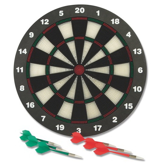 S S Worldwide Dartboard With Soft Tip Darts