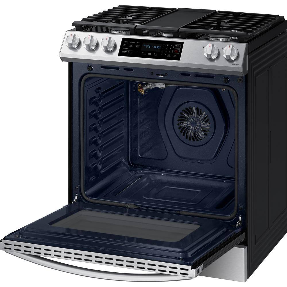  30 in. 6 cu. ft. Slide-In Gas Convection Range Oven in Fingerprint Resistant Stainless Steel NX60T8311SS