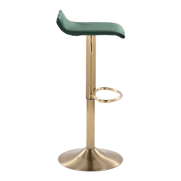 Silver Orchid Tower Ale Brushed Gold Adjustable Bar Stool (Set of 2)