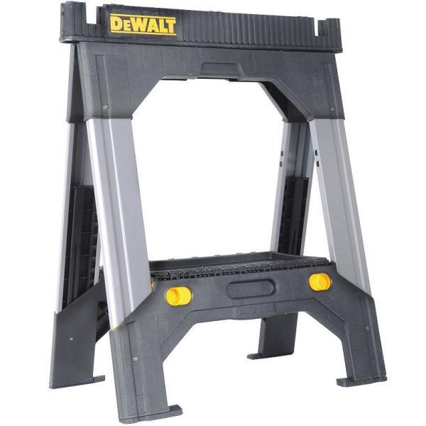 DW 33 in. H Metal Folding Sawhorse with Adjustable Legs DWST11031