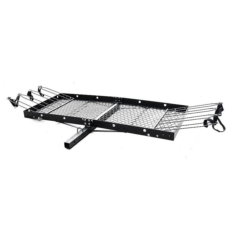 Tow Tuff 62 Inch Steel Cargo Carrier and Bike Rack， Fits All 2 Inch Receivers