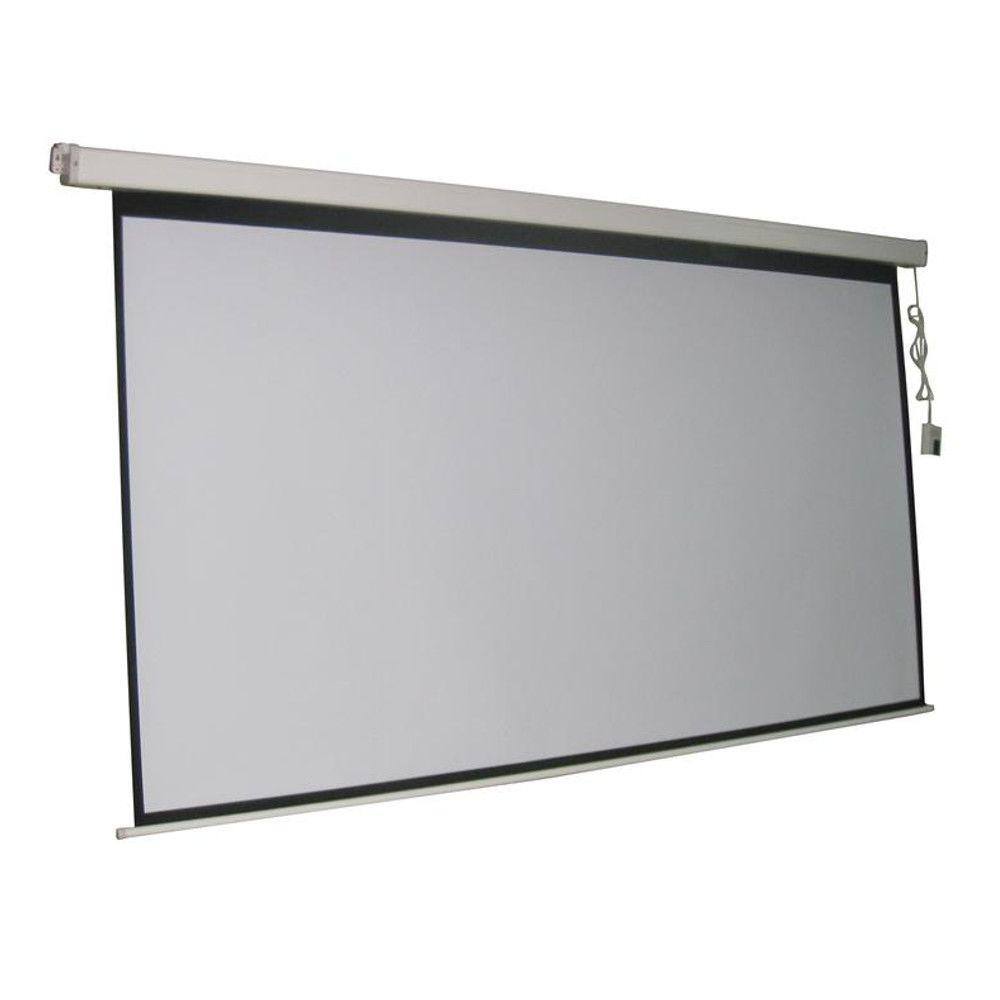 ProHT 120 in. Electric Projection Screen with White Frame 05356