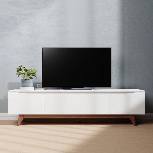 Salle 86.41 TV Stand in White Gloss