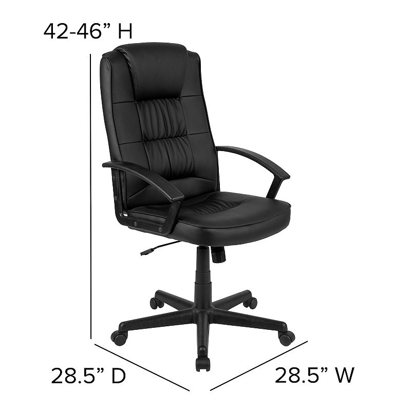 Flash Furniture Biscayne Flash Fundamentals High Back LeatherSoft Office Chair