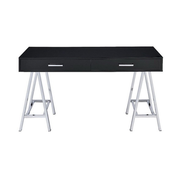 Benjara BM250281 Writing Desk with MDF 2 Drawers a...