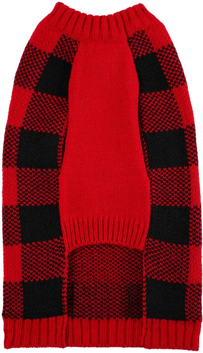 Frisco Plaid Moose Dog and Cat Sweater