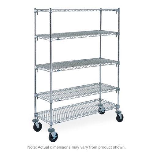 Metro 5A556EC - Super Erecta Adjustable Stem Caster Cart， 5 Shelf， 24