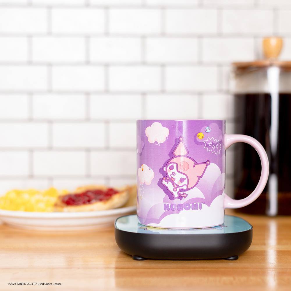 Uncanny Brands Hello Kitty and Friends Kuromi 1-Cup Pink Coffee Mug with Mug Warmer for Your Drip Coffee Maker MW1-KIT-KU1