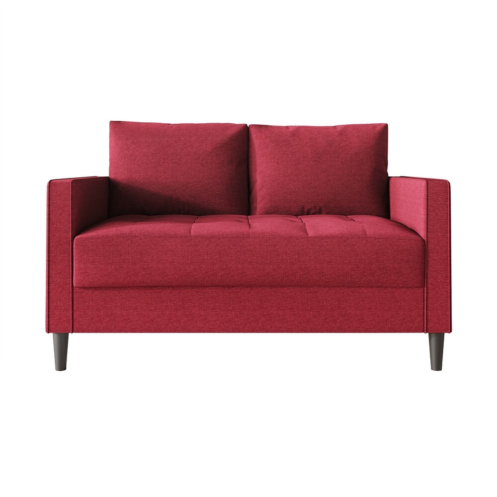 CraftPorch Contemporary Minimalist Linen Upholstered Loveseat