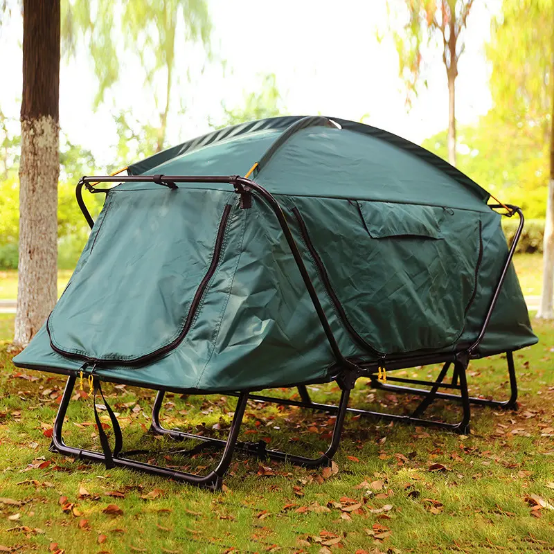 Custom Quick Setup Compact  Folding Smart Tents Off The Ground Outdoor Waterproof Camping Sleeping Bed Tent Cots With Carry Bag/