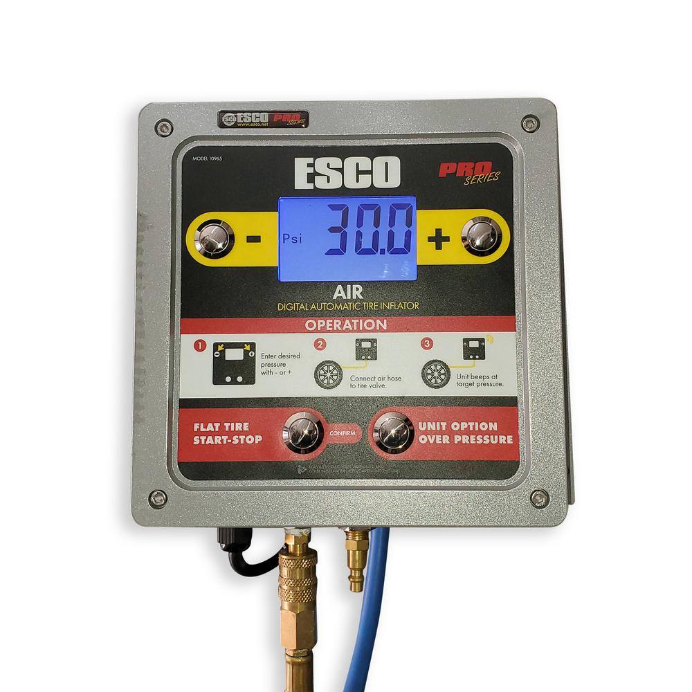 ESCO Automatic Multiple Tire Inflator Aluminum Wall Mounted with DigitalLCD Gauge 10965-K