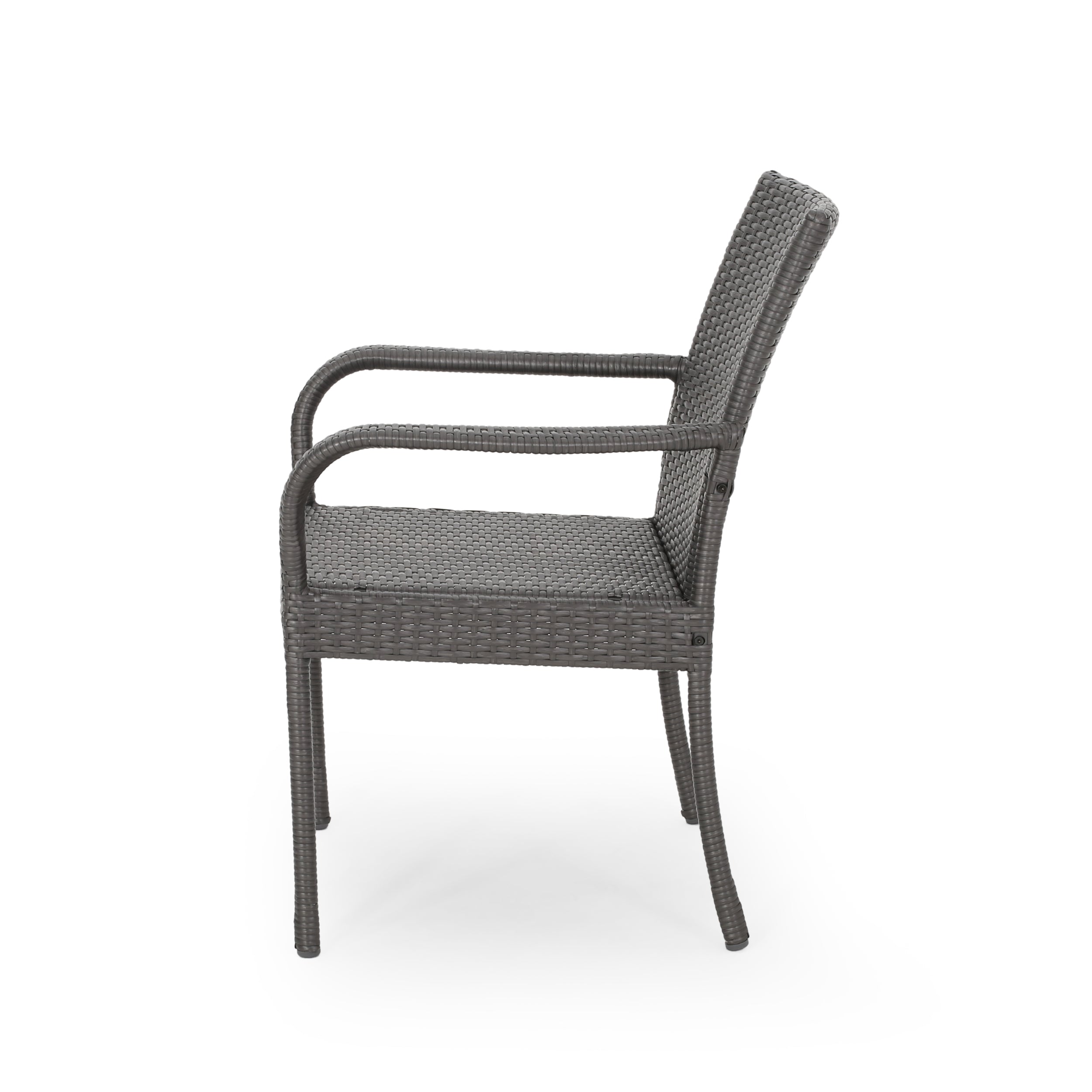 Bannon Outdoor Contemporary Wicker Dining Chair (Set of 2)