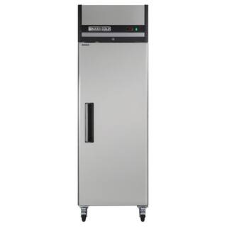 Maxx Cold 26.8 in. 23 cu.ft. Single Door Reach-in Refrigerator Top Mount Stainless Steel with Storage MXCR-23FDHC